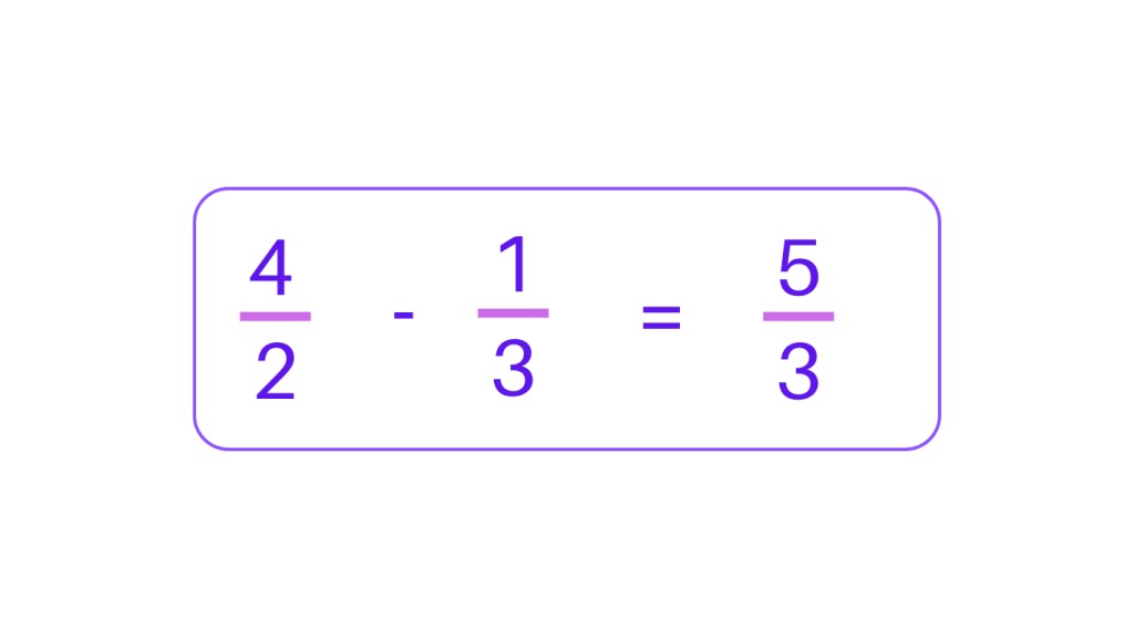 Subtracting fractions with different denominators