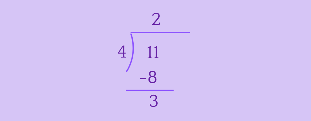 Improper fractions to Mixed Numbers - Step 1