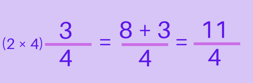 Mixed Number to Improper Fraction - Step 2
