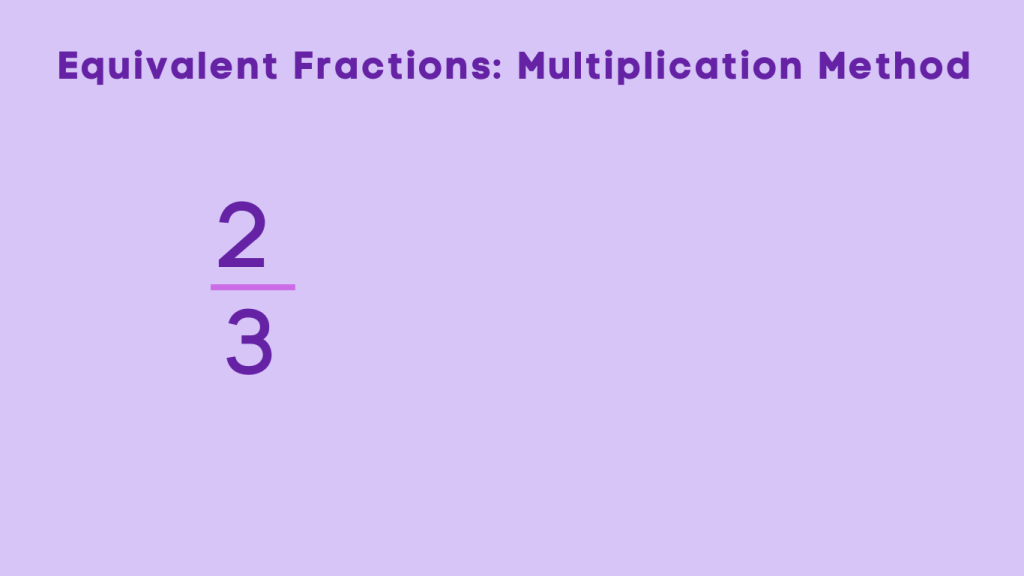 Equivalent Fractions: Multiplication Method - Step 1